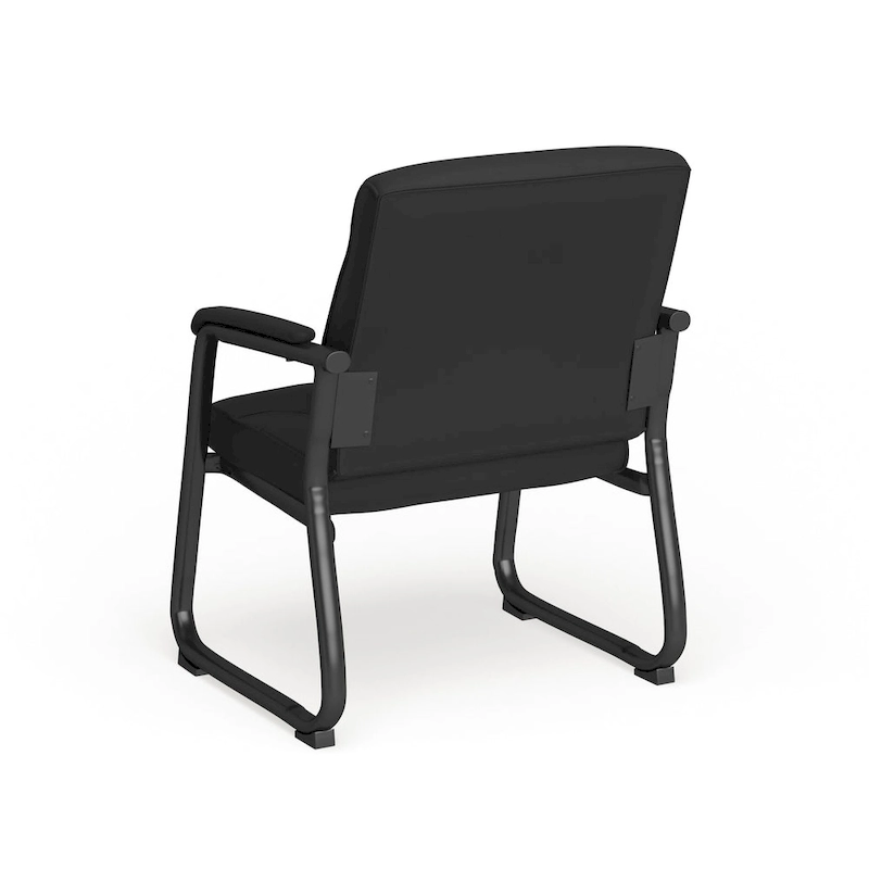 Big & Tall Soft Leather Sled Base Executive Reception Chair