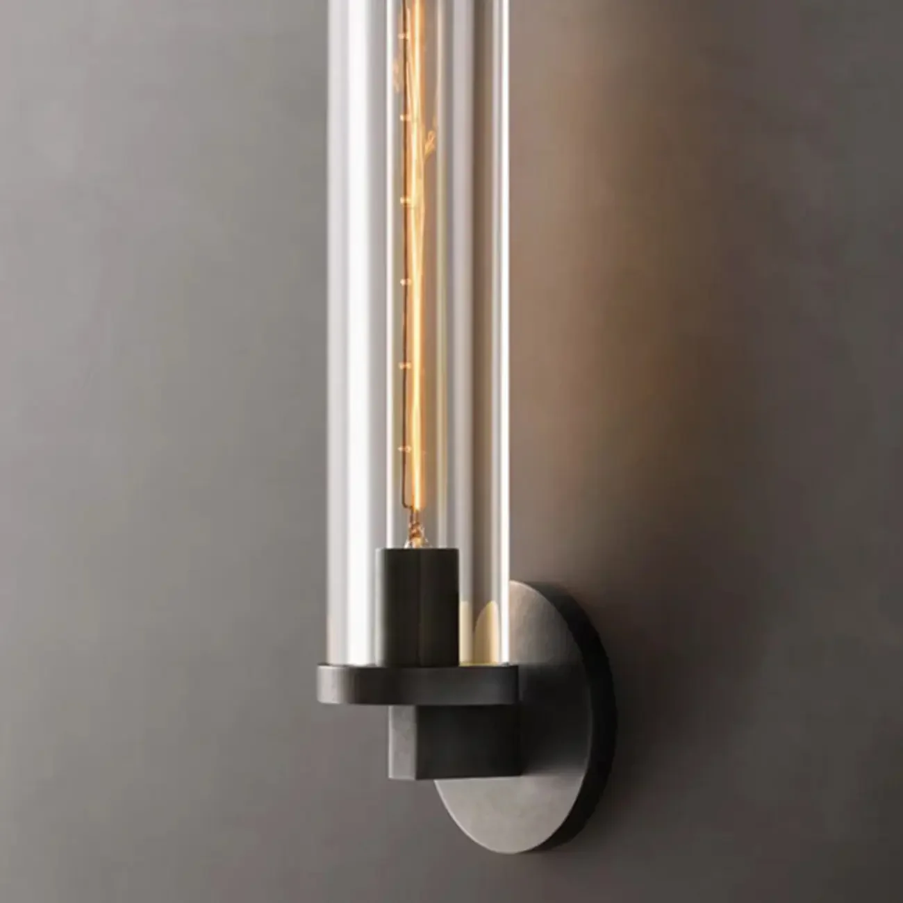 Mini Metal Crystal Cylinder Modern Wall Sconce Light