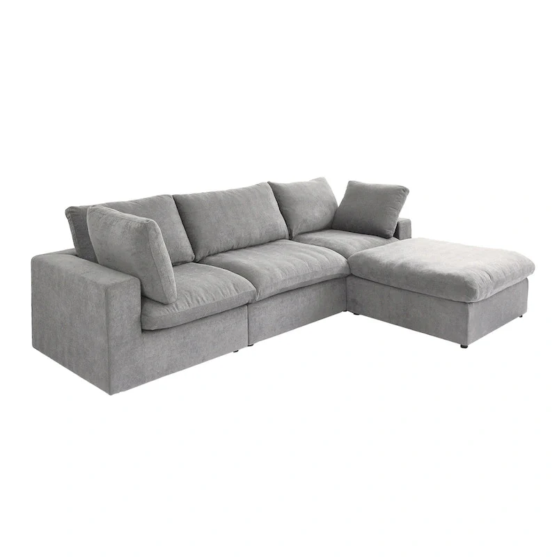 L Shape Modern Modular Convertible Sectional Sofa Couch