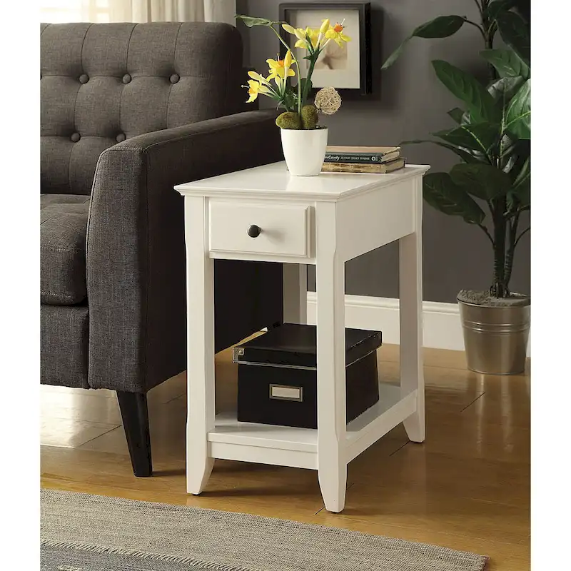 Wooden Side Table with 1 Drawer