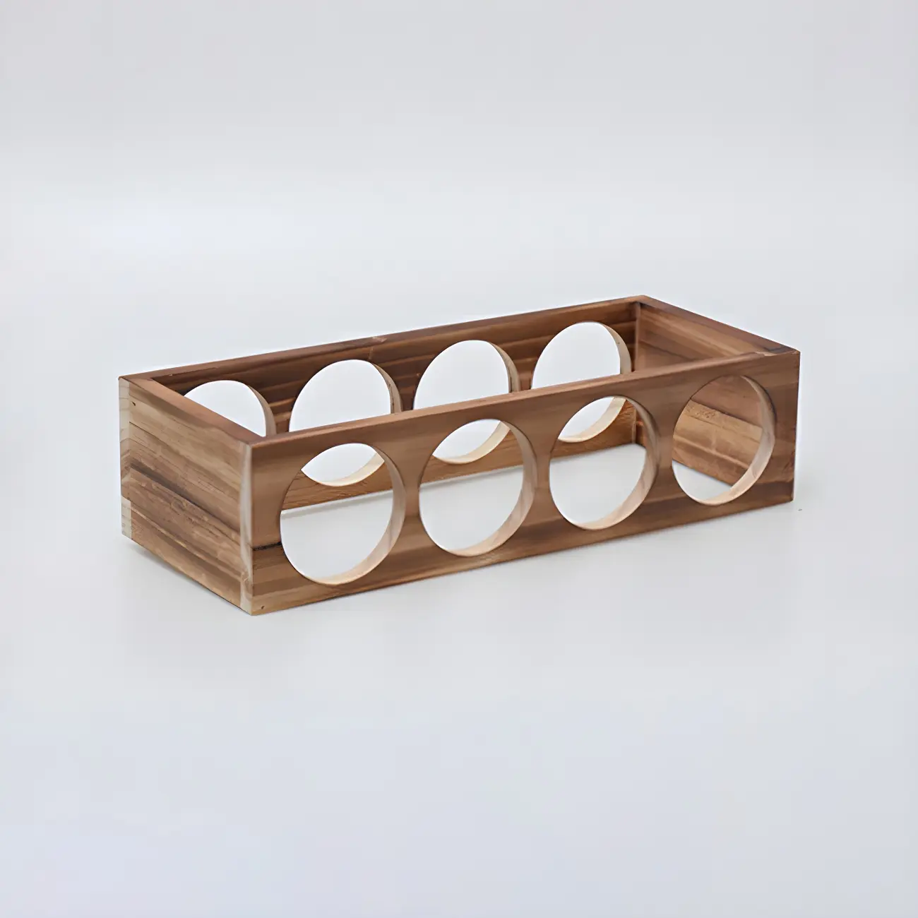 Natural Wooden Stackable Wine Rack Tabletop Wine Holder