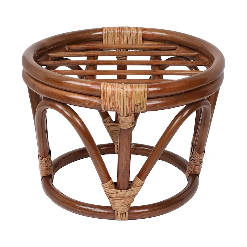 Bali 18-inch Footstool with Microsuede Cushion