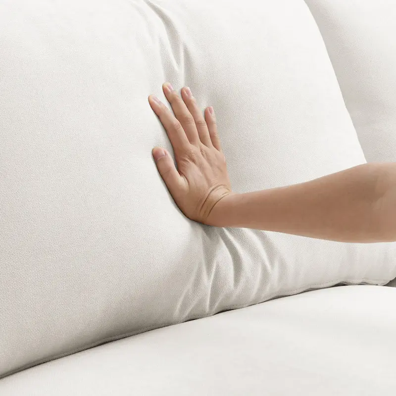 101 L-Shaped Cloud Sectional Sofa with Ottoman & Pocket Springs