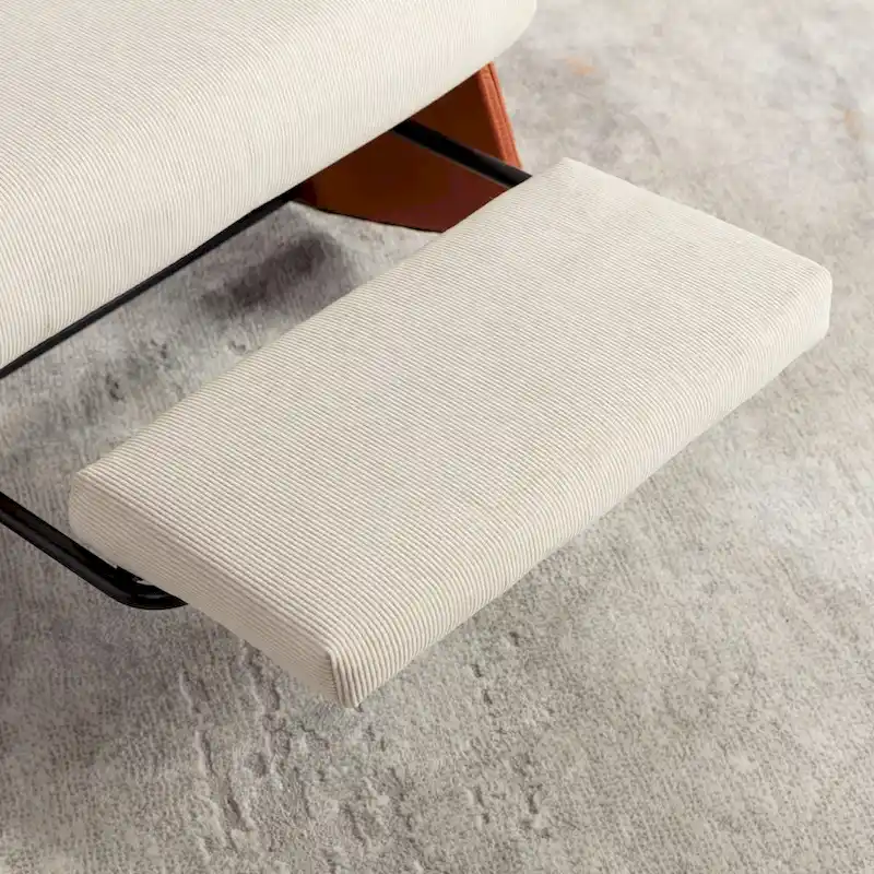 Modern Rocking Chair Recliner, Comfy Rocker Nursery Chair with Footrest, Accent Reading Chair, Upholstered Lounge Chair