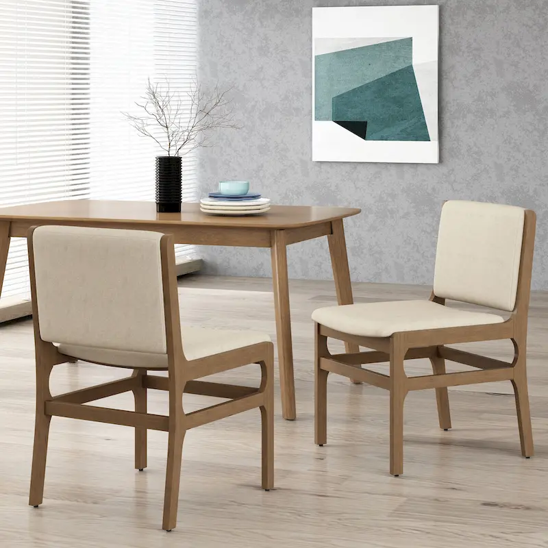 Coston Upholstered Dining Chairs by Christopher Knight Home- Set of 2