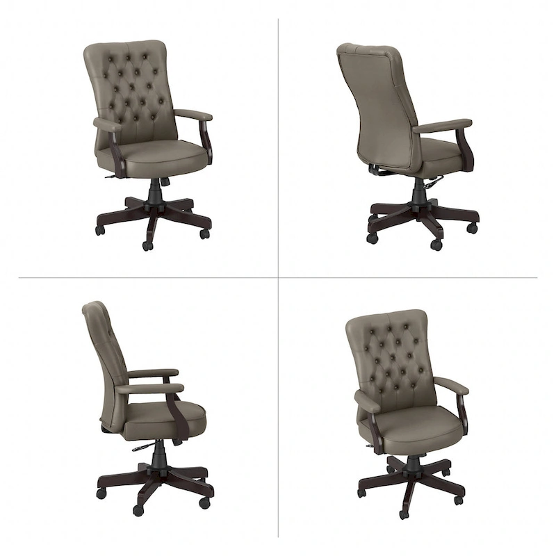 Salinas High Back Tufted Office Chair with Arms by Bush Furniture