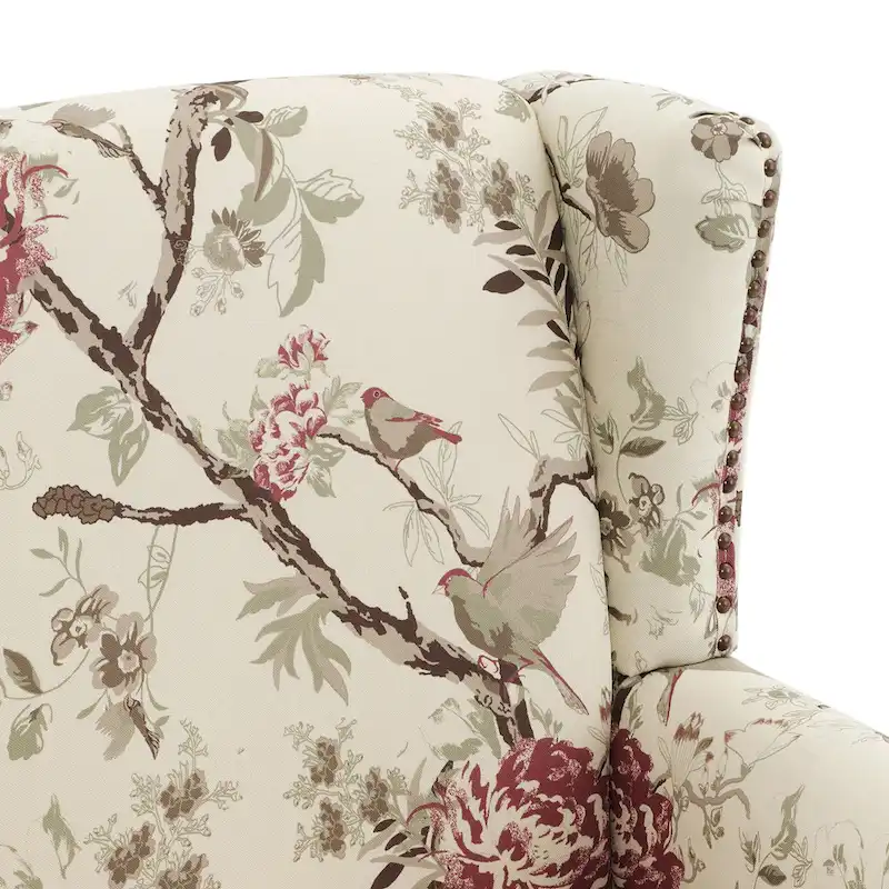 Traditional Nailhead Trim Armchair Accent Chairs Set of 2