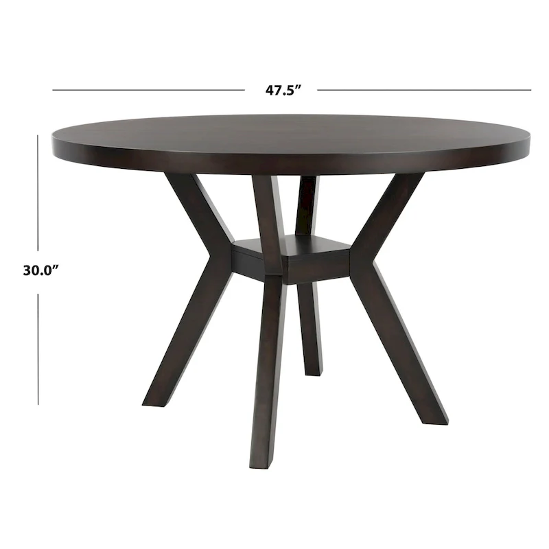 Round Solid Wood Dining Table, 48