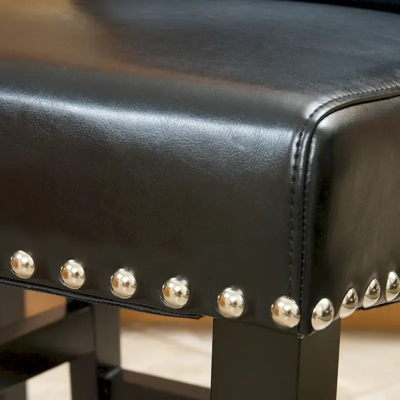 Lisette 41-inch Leather Counter Stool (Set of 2) by Christopher Knight Home