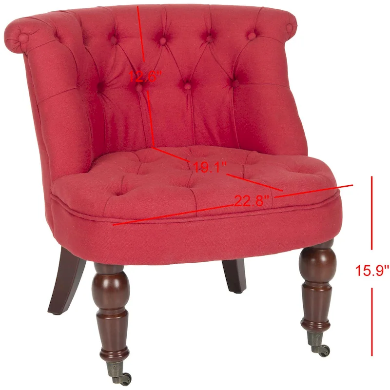 SAFAVIEH Shanell Natural Cream Tufted Chair - 26.4 x 24.2 x 27