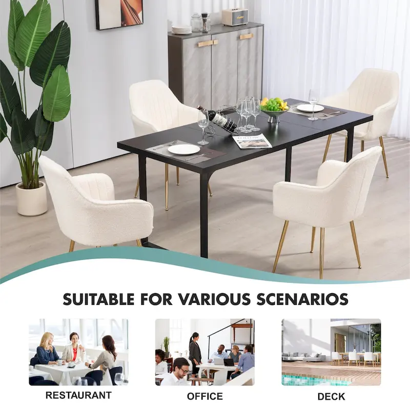 AVAWING Wood Dining Table