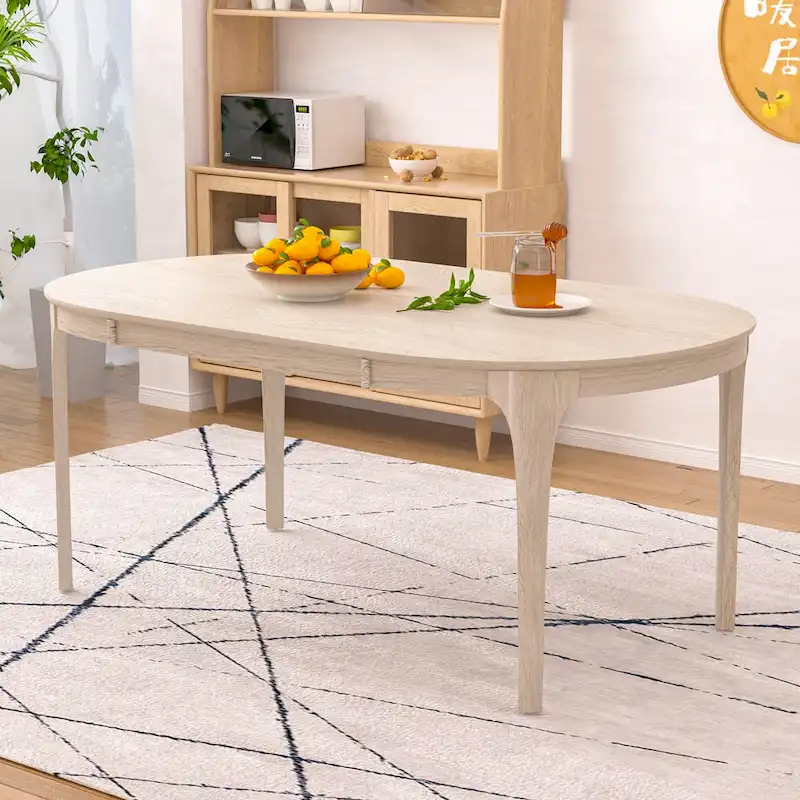 VECELO 5/7 Piece Dining Table Set Consist of an Oval Dining Room Table