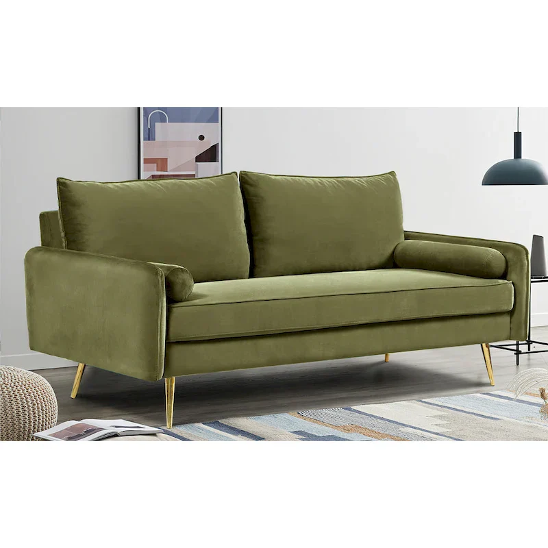 Villeda 70W Polyester Square Arms Sofa