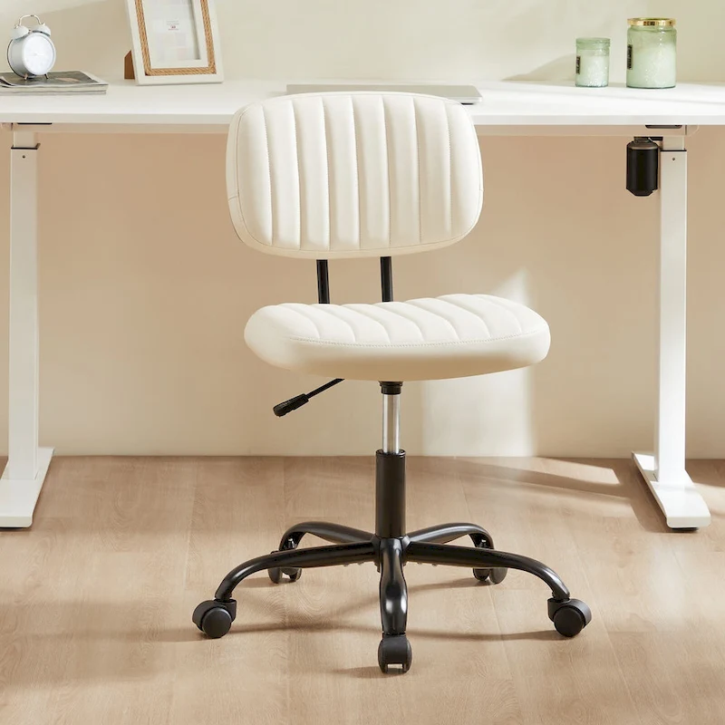 Low Back Task Chair Small Home Office Chair with Wheels