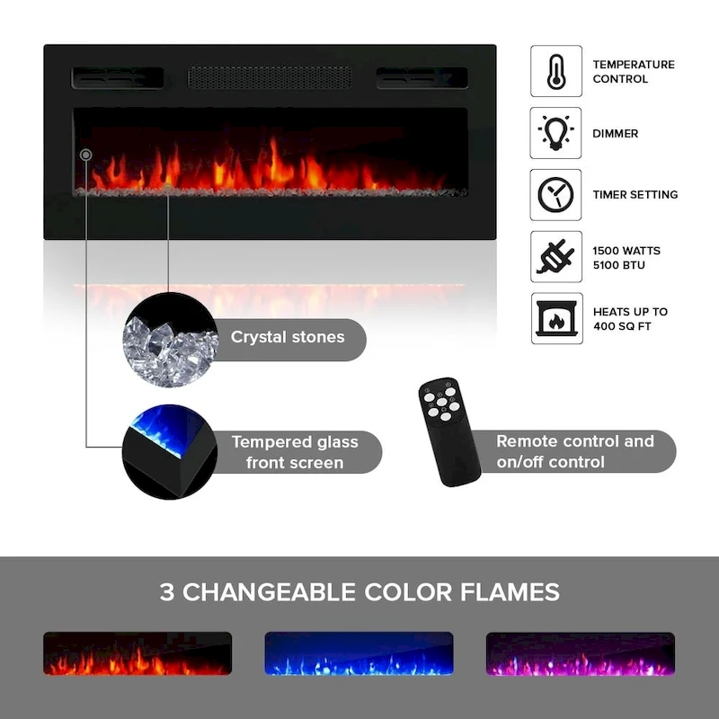 Reno 05 Electric Fireplace Modern 63 TV Stand