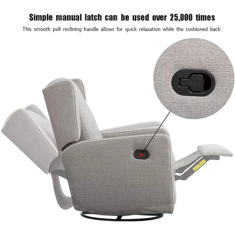 Racing Swivel Rocker Recliner Chair Single Seat Set of two