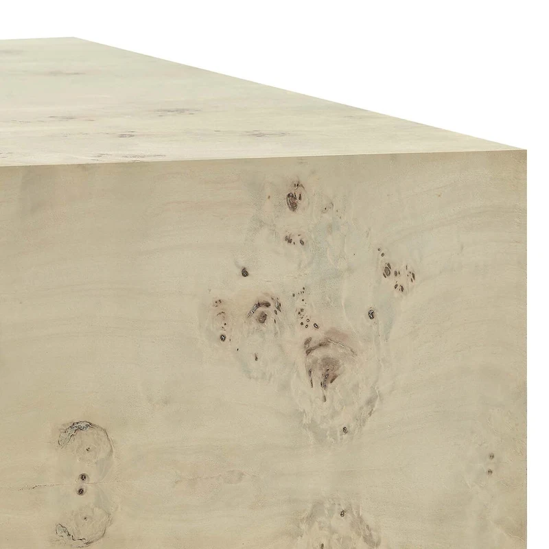 Cosmos 36 Square Burl Wood Coffee Table - N/A