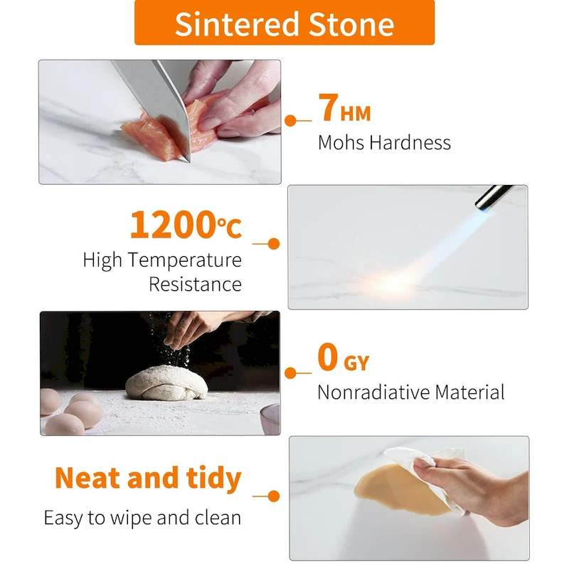 2 Tier Round Sintered Stone End Table Sofa Side Table with Golden Frame