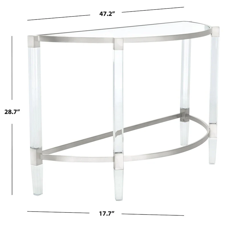 SAFAVIEH Couture Gunel Acrylic Console Table - 47.2 W x 17.7 L x 28.7 H - 47Wx18Dx29H