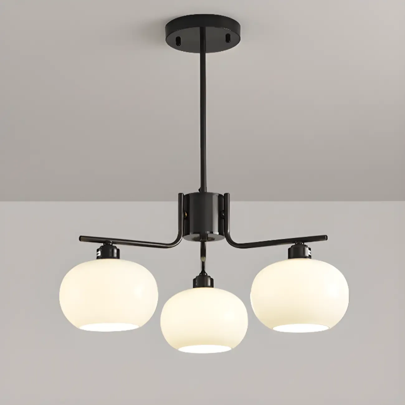 Modern Glass Globe Chandelier Adjustable Hanging Length