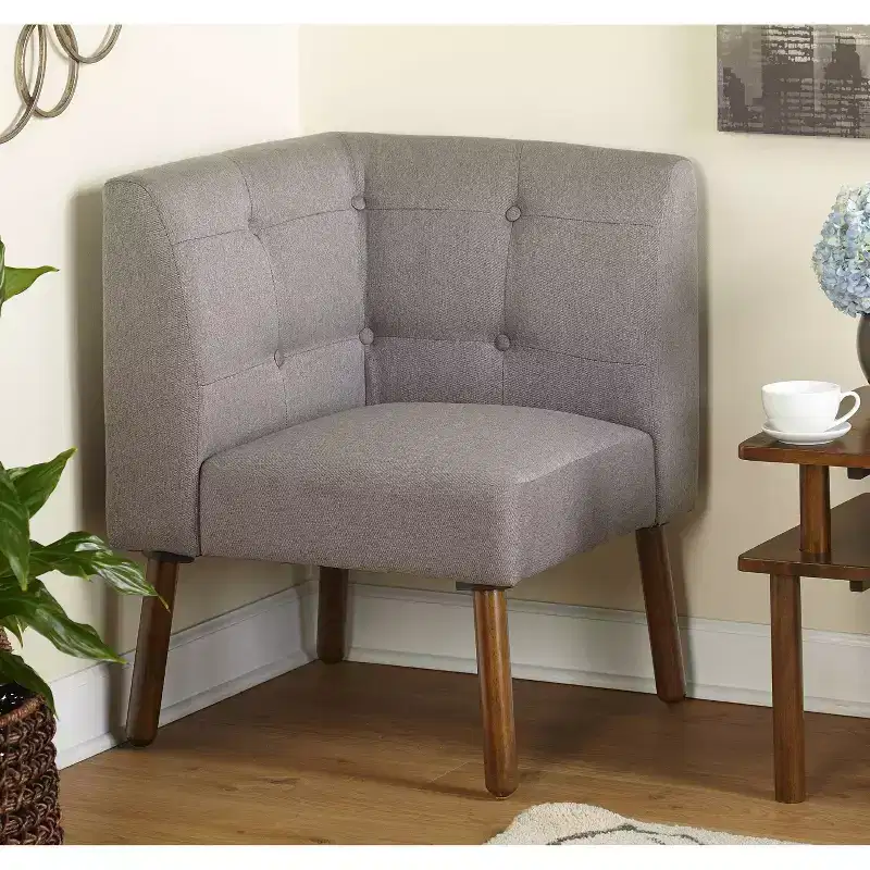 Buylateral 4pc Seats 4 Neha Mid Century Modern Upholstered Dining Set
