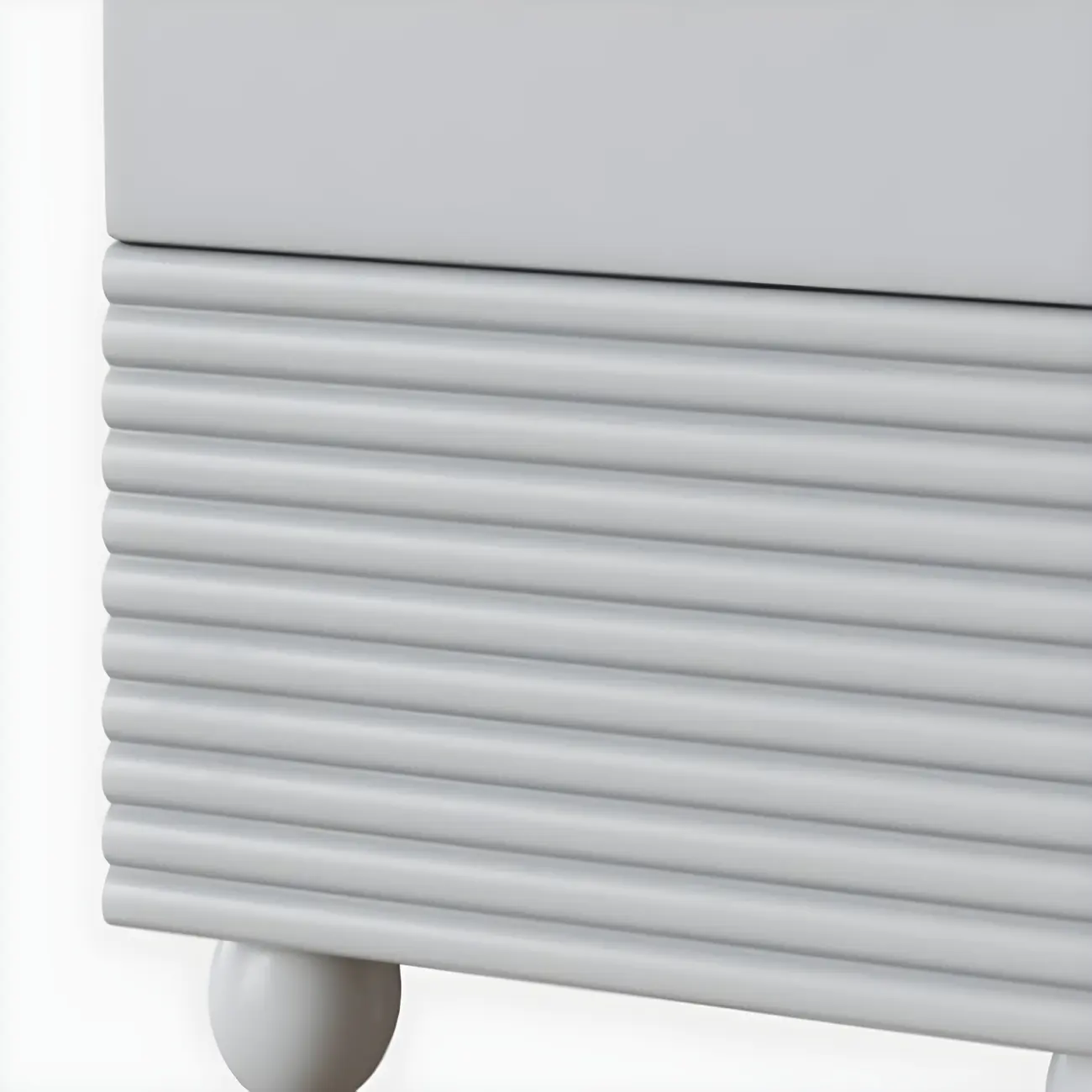 Princess Rectabgular White Wood Nightstand with 2 Drawers