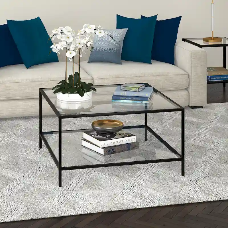 Sivil 32 Square Coffee Table with Shelf
