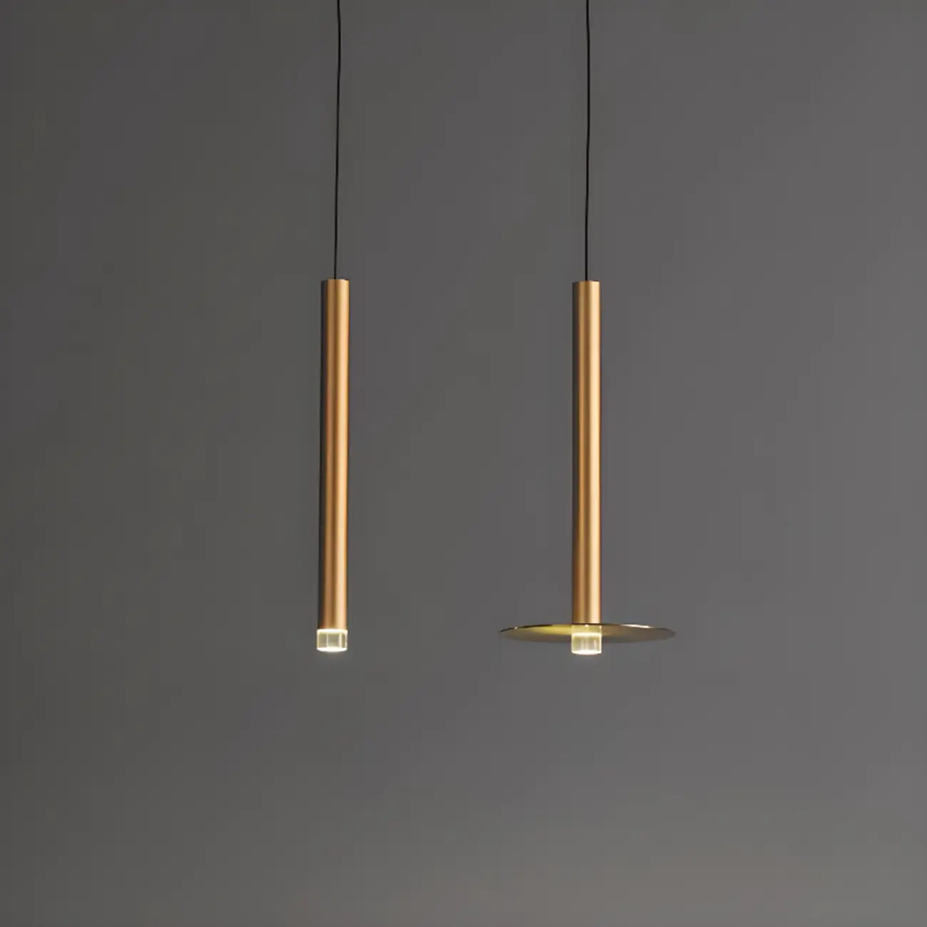 Modern Gold Metal Acrylic Geometry LED Pendant Light