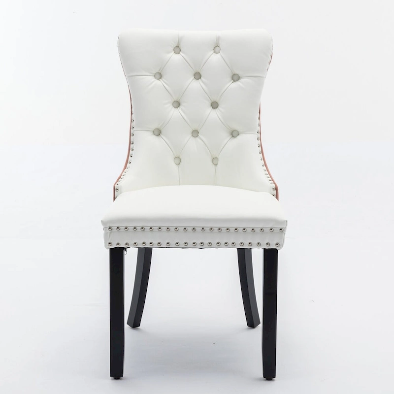 High-end Tufted Upholstered Nailhead Trim Dining Chair, Set of 2