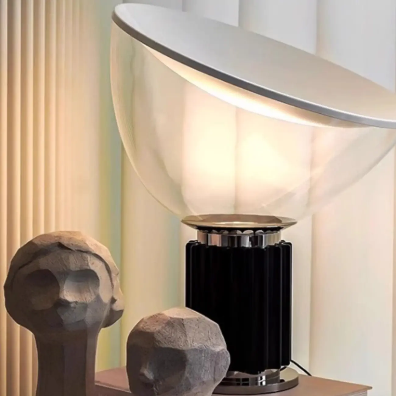 Modern Glass Dome Table Lamp with LED Options