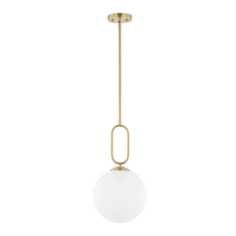 SAFAVIEH Lighting Rodanthi Extendable Pendant - 10 In. W x 10 In. D x 27-57 In. H - Brass - 10Wx10Dx57H