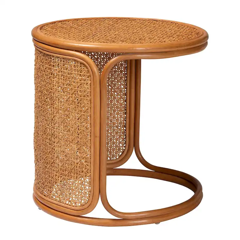 Eldon Bohemian Rattan End Table