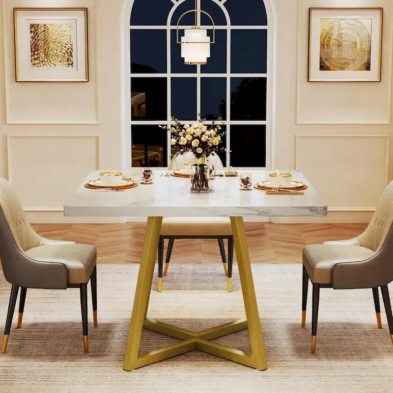 31.5 Inches Industrial Square Dinner Table with Metal Base