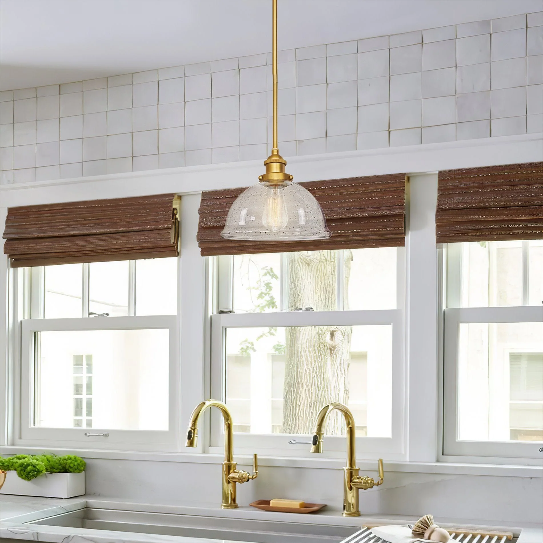 Granville 10 Seeded Glass Shade / Replacement Glass