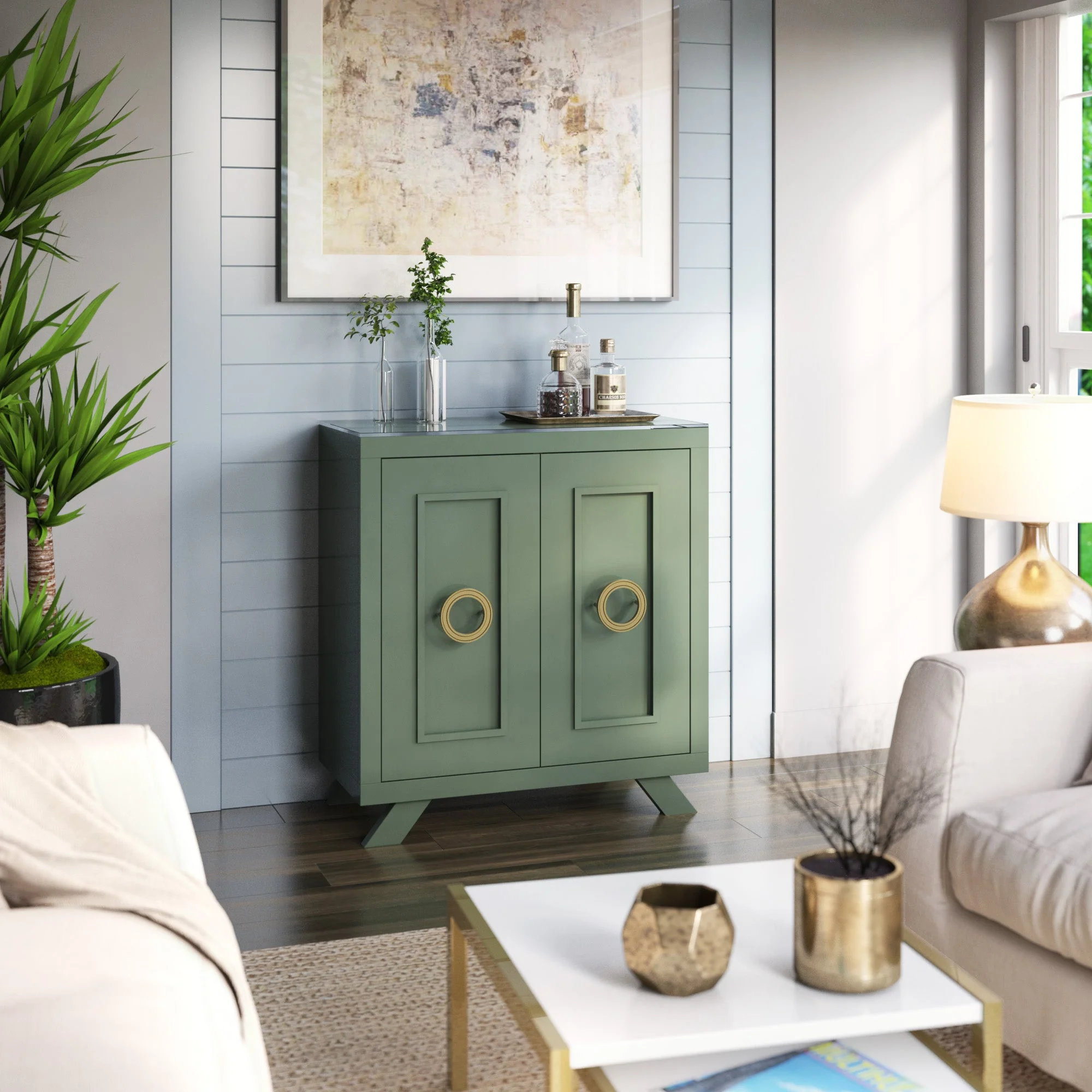 Contemporary Modern Entryway Accent Cabinet