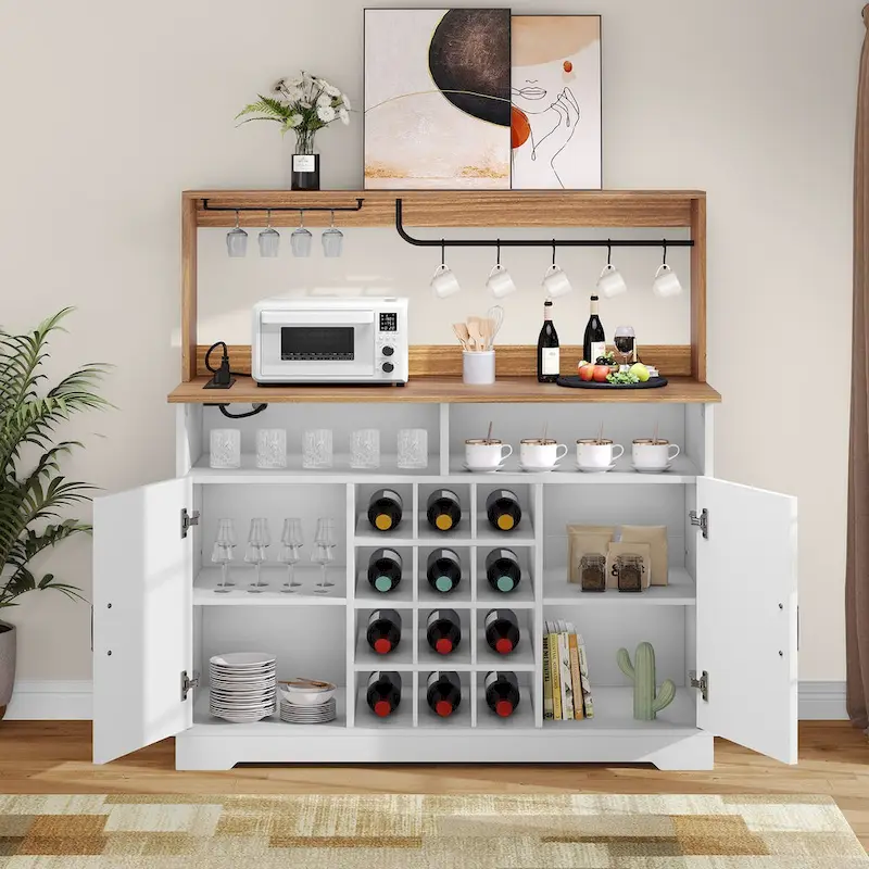 50 Farmhouse Coffee Bar Cabinet Wine Buffet Cabinet Kitchen Sideboard Buffet Cabinet