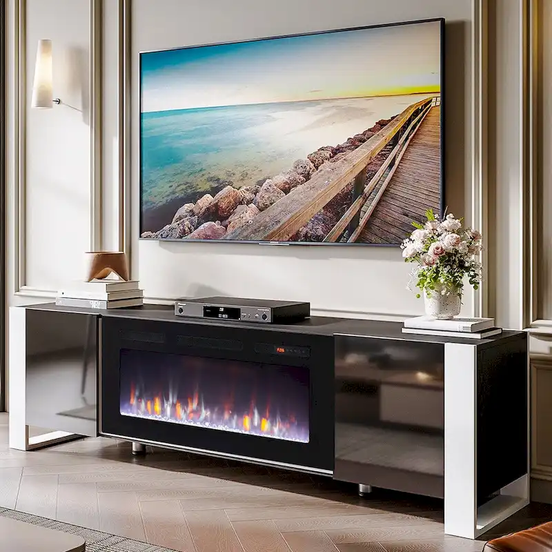 70 Modern Entertainment Center with 36 Fireplace
