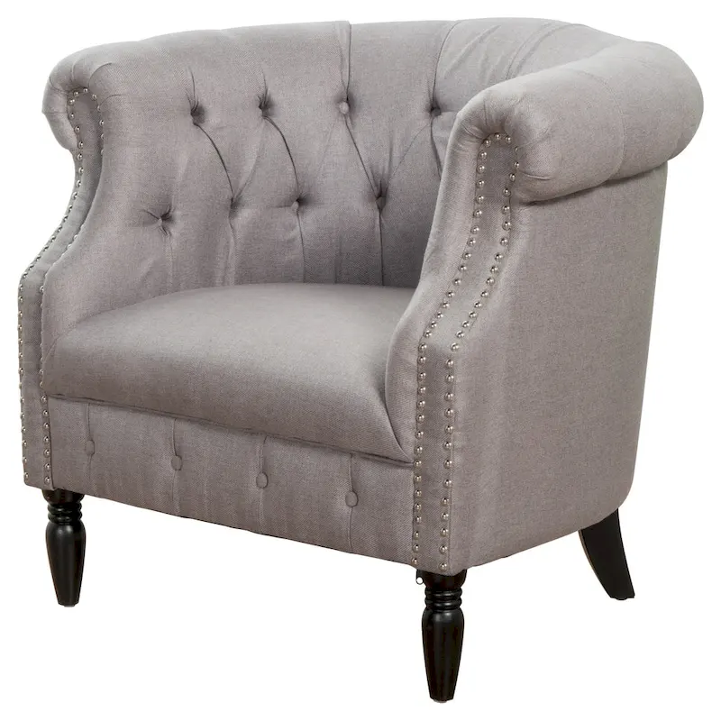 Akira Tufted Fabric Club Chair by Christopher Knight Home