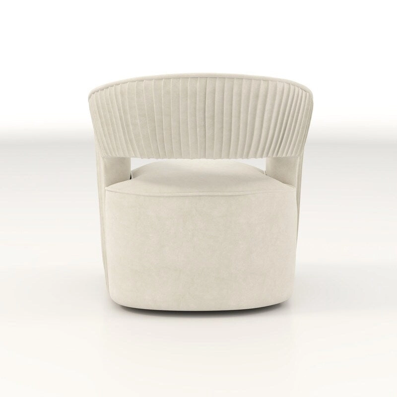 SEYNAR Modern Glam Velvet 360 Degree Swivel Open-Back Accent Armchair Set of 2