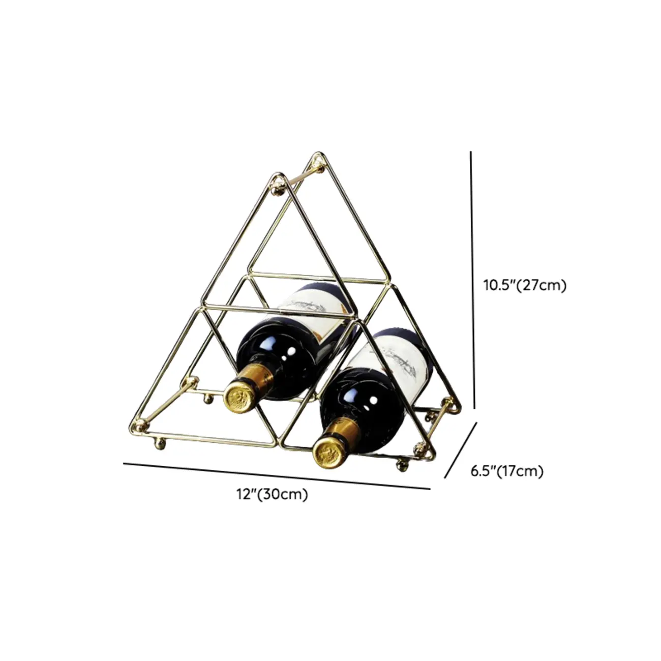 Modern Wine Rack Golden Honeycomb Countertop Bottle Holder