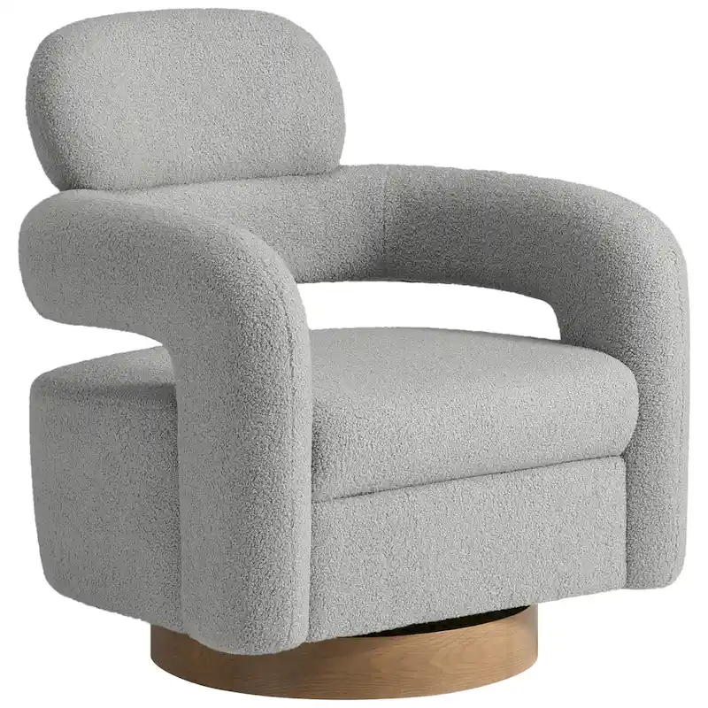 Bayville 29 Wide Sherpa Swivel Chair (Set of 2)