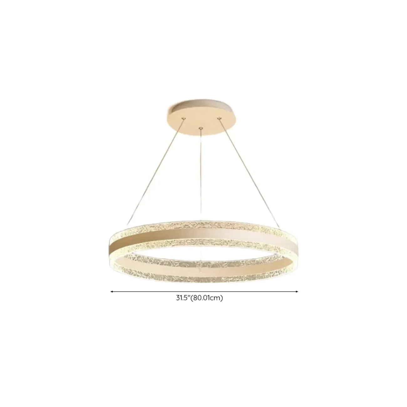 Modern LED Gold Circular Metal Chandelier