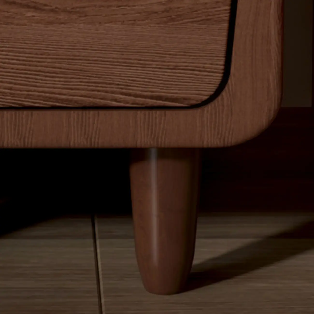 Modern Wood Small Nightstand Open Shelf and Drawer