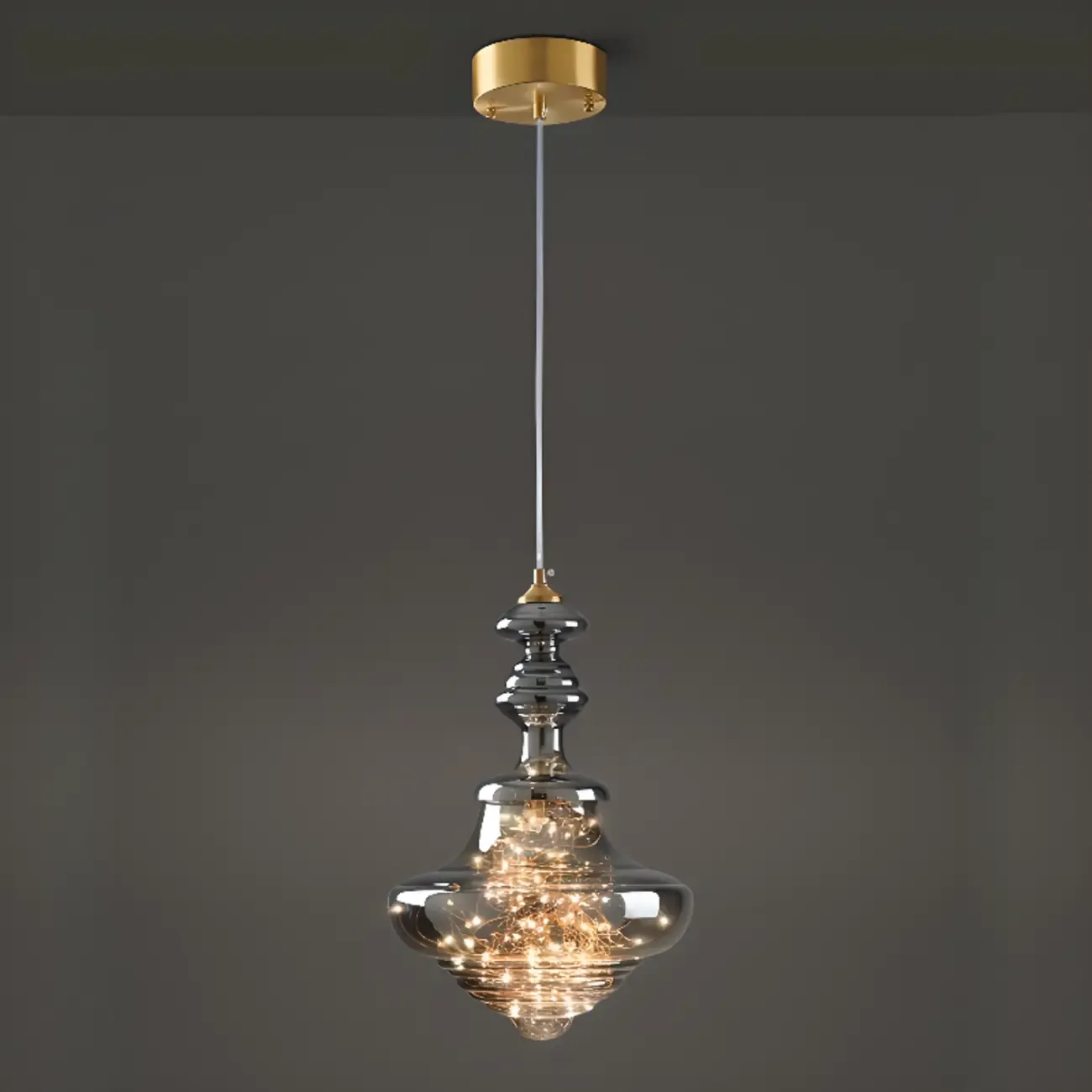 Modern Clear Glass Dining Room Pendant Light