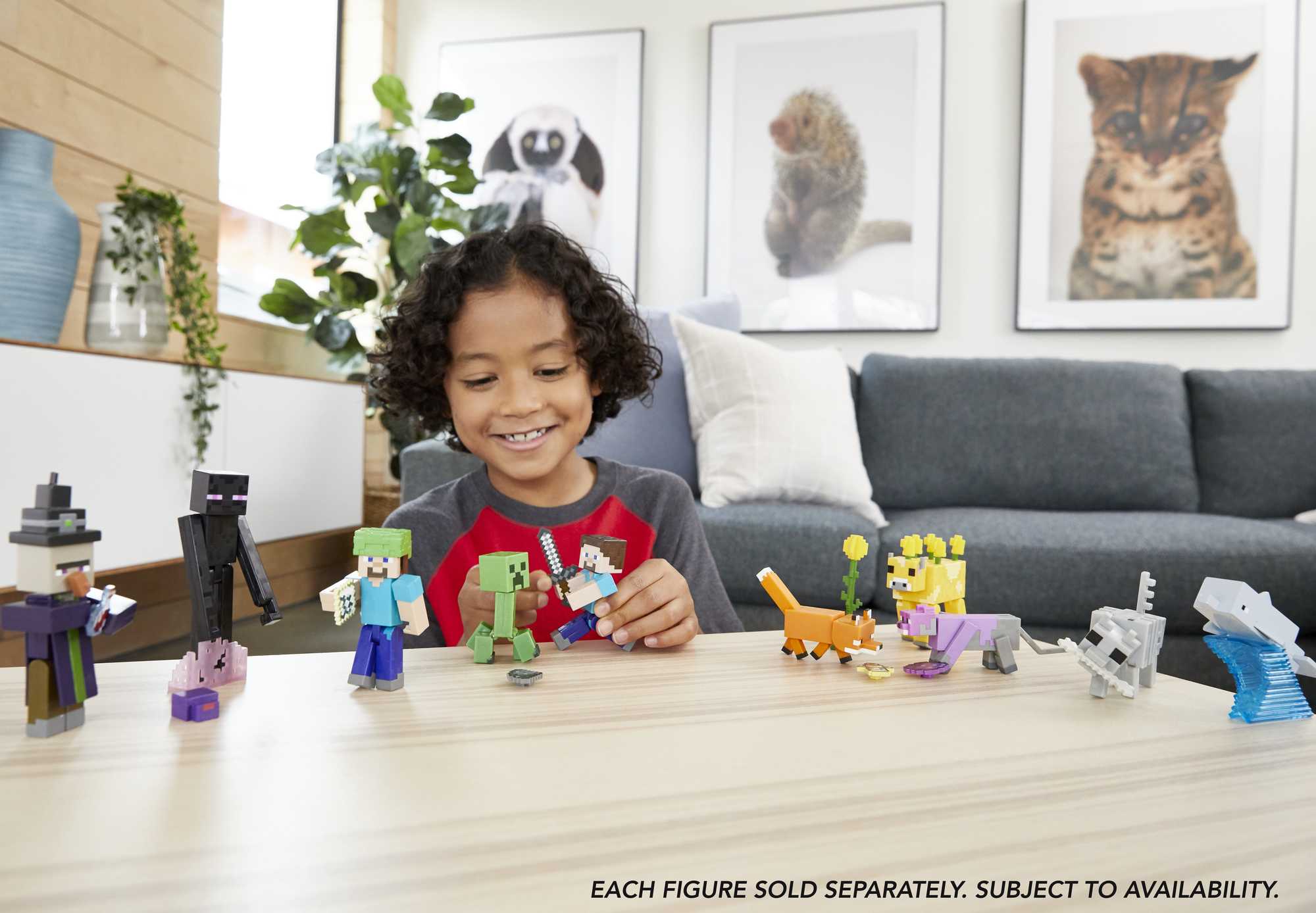 Minecraft Action Figures & Accessories Set, 3.25-Inch Scale Collectible Toys (Characters May Vary)