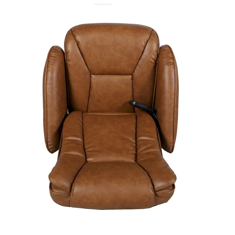 LeatherSoft Massaging Multi-Position Recliner w/Ottoman