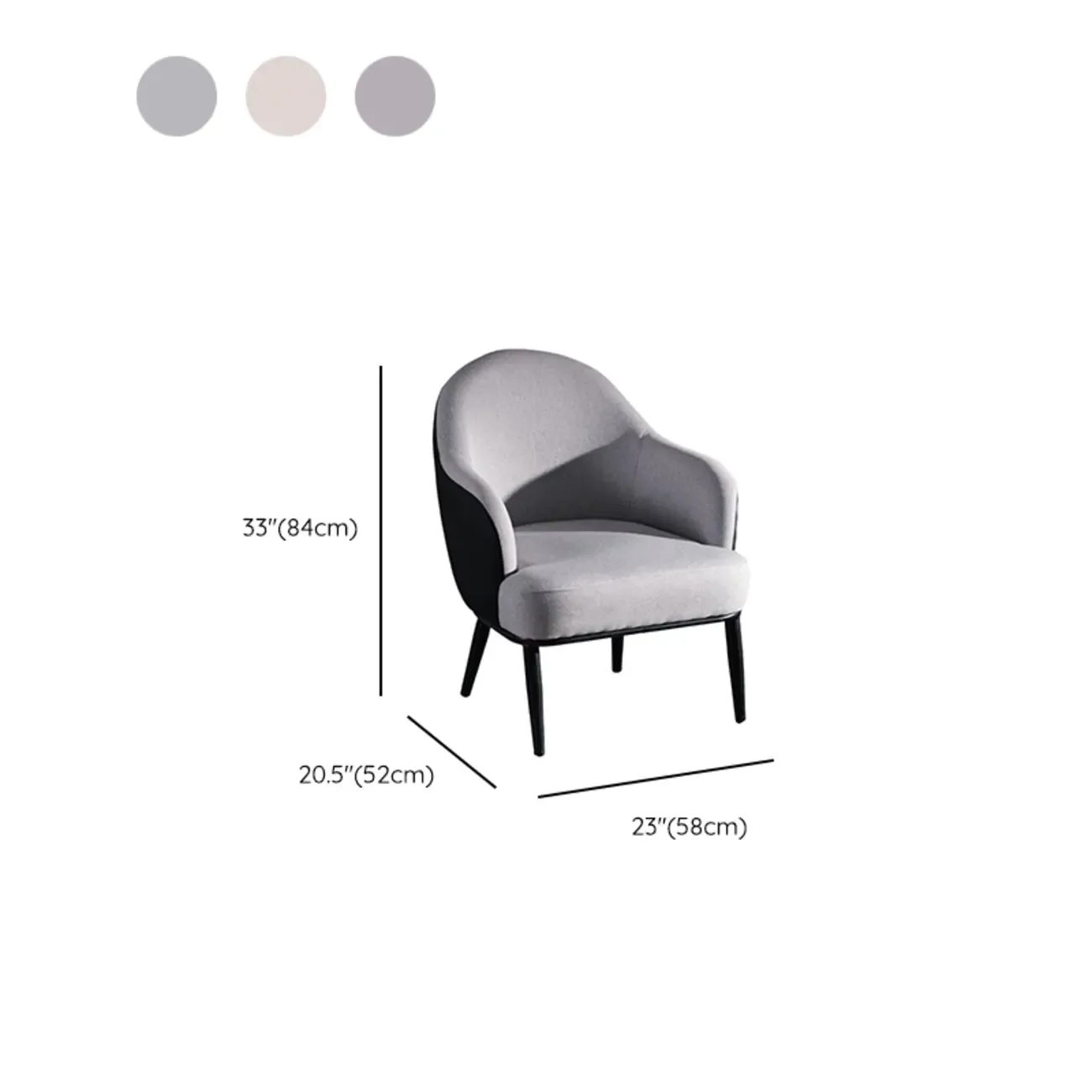 Modern Barrel Chair Faux Leather Living Room