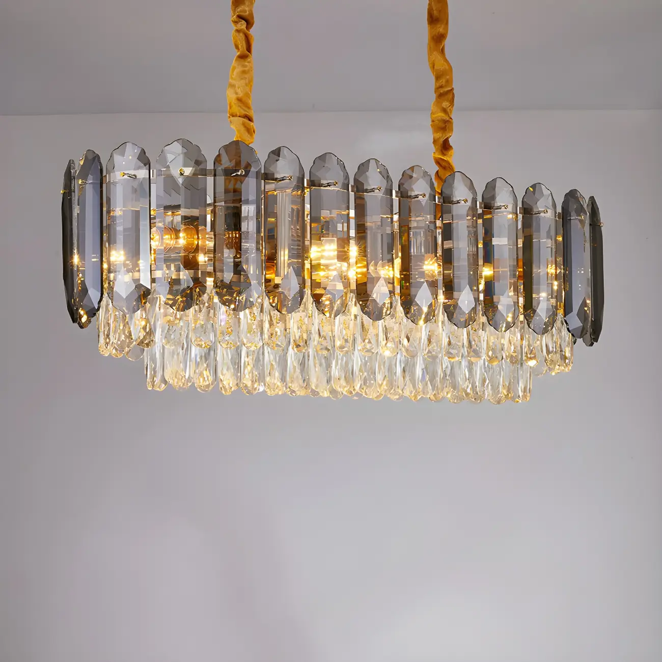 Luxury Crystal LED Island Pendant Light for Kitchen