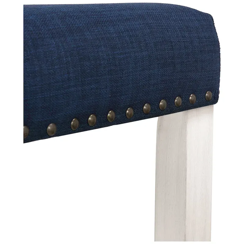 Jameson Upholstered Polyester Antique White 24 Inch Counter Stool