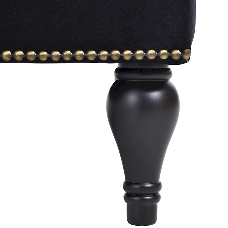 Button Tufted Velvet Chaise Lounge Chair